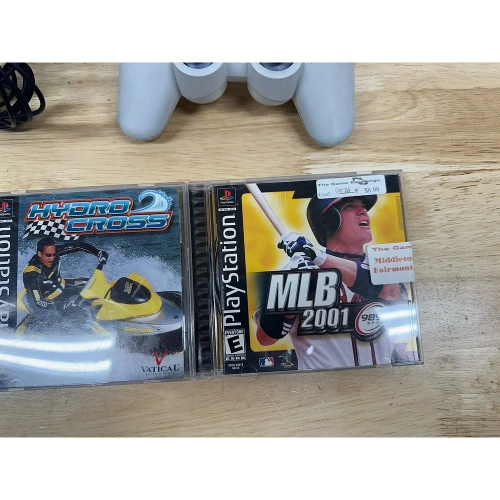 Sony PlayStation 1 PS1 Console SCPH-9001 Working Controller Wires 3 Games